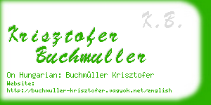 krisztofer buchmuller business card