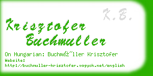 krisztofer buchmuller business card